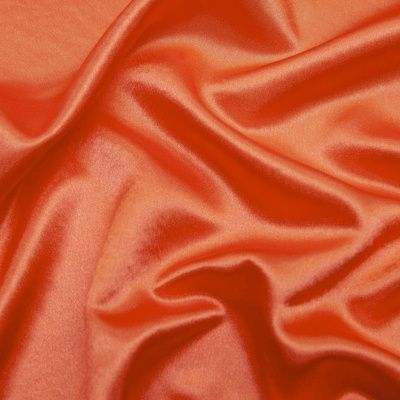 Поли креп-сатин 18-1445, 120 гр/м2, шир.150см, цвет оранжевый - купить в Новомосковске. Цена 155.57 руб.