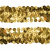 Тесьма с пайетками D16, шир. 30 мм/уп. 25+/-1 м, цвет золото - купить в Новомосковске. Цена: 1 087.39 руб.