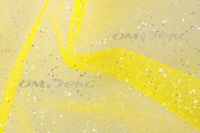 Сетка Глиттер, 40 гр/м2, шир.160см, цвет жёлтый - купить в Новомосковске. Цена 163.01 руб.