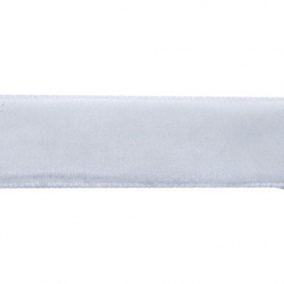 Лента бархатная нейлон, шир.12 мм, (упак. 45,7м), цв.01-белый - купить в Новомосковске. Цена: 457.61 руб.