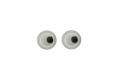 Глазки для игрушек, круглые, с бегающими зрачками, 3 мм/упак.100+/-5 шт, цв. -черно-белые - купить в Новомосковске. Цена: 25.40 руб.