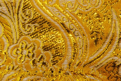 Ткань костюмная жаккард №12, 140 гр/м2, шир.150см, цвет жёлтый - купить в Новомосковске. Цена 383.29 руб.