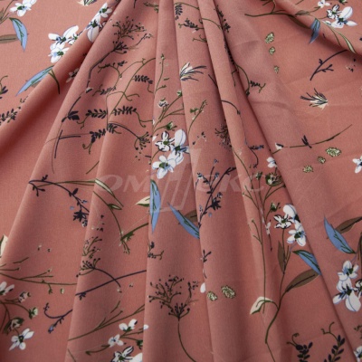 Плательная ткань "Фламенко" 2.1, 80 гр/м2, шир.150 см, принт растительный - купить в Новомосковске. Цена 311.05 руб.