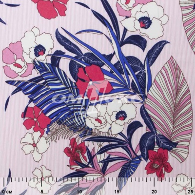 Плательная ткань "Фламенко" 18.1, 80 гр/м2, шир.150 см, принт растительный - купить в Новомосковске. Цена 239.03 руб.