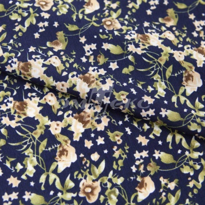 Плательная ткань "Фламенко" 1.1, 80 гр/м2, шир.150 см, принт растительный - купить в Новомосковске. Цена 241.49 руб.