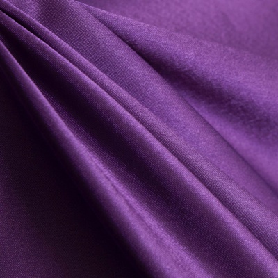 Поли креп-сатин 19-3536, 125 (+/-5) гр/м2, шир.150см, цвет фиолетовый - купить в Новомосковске. Цена 155.57 руб.