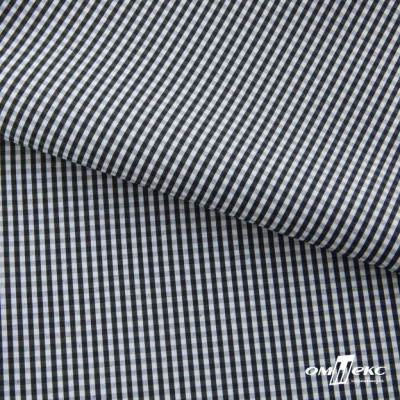 Ткань сорочечная Клетка Виши, 115 г/м2, 58% пэ,42% хл, шир.150 см, цв.6-черный, (арт.111) - купить в Новомосковске. Цена 306.69 руб.