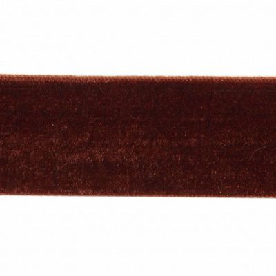 Лента бархатная нейлон, шир.25 мм, (упак. 45,7м), цв.120-шоколад - купить в Новомосковске. Цена: 981.09 руб.