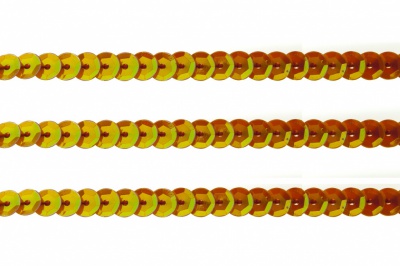 Пайетки "ОмТекс" на нитях, CREAM, 6 мм С / упак.73+/-1м, цв. 88 - оранжевый - купить в Новомосковске. Цена: 300.55 руб.