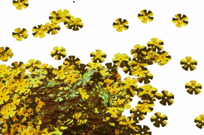 Пайетки "ОмТекс" россыпью,DOUBLE SIDED GOLD,цветок 14 мм/упак.50 гр, цв. 0460-золото - купить в Новомосковске. Цена: 80.12 руб.