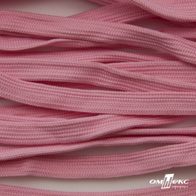 Шнур плетеный (плоский) d-12 мм, (уп.90+/-1м), 100% полиэстер, цв.256 - розовый - купить в Новомосковске. Цена: 8.62 руб.