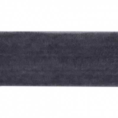 Лента бархатная нейлон, шир.25 мм, (упак. 45,7м), цв.189-т.серый - купить в Новомосковске. Цена: 991.10 руб.