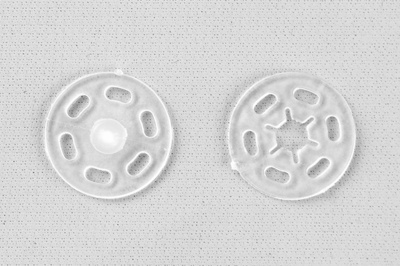 Кнопки пришивные пластиковые 15 мм, блистер 24шт, цв.-прозрачные - купить в Новомосковске. Цена: 68.79 руб.