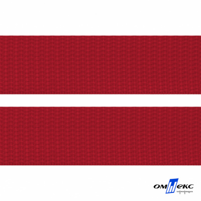 Красный- цв.171-Текстильная лента-стропа 550 гр/м2 ,100% пэ шир.40 мм (боб.50+/-1 м) - купить в Новомосковске. Цена: 637.68 руб.