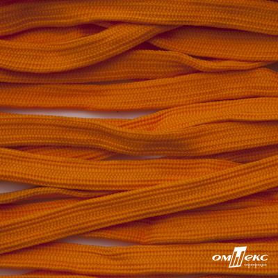 Шнур плетеный (плоский) d-12 мм, (уп.90+/-1м), 100% полиэстер, цв.267 - оранжевый - купить в Новомосковске. Цена: 8.62 руб.