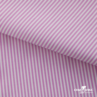 Ткань сорочечная Полоска Кенди, 115 г/м2, 58% пэ,42% хл, шир.150 см, цв.1-розовый, (арт.110) - купить в Новомосковске. Цена 306.69 руб.