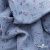 Ткань Муслин принт, 100% хлопок, 125 гр/м2, шир. 140 см, #2308 цв. 69 серо-голубой с цветком - купить в Новомосковске. Цена 413.11 руб.
