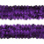 Тесьма с пайетками 12, шир. 30 мм/уп. 25+/-1 м, цвет фиолет - купить в Новомосковске. Цена: 1 087.39 руб.