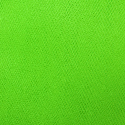 Фатин матовый 16-142, 12 гр/м2, шир.300см, цвет неон.зелёный - купить в Новомосковске. Цена 100.92 руб.