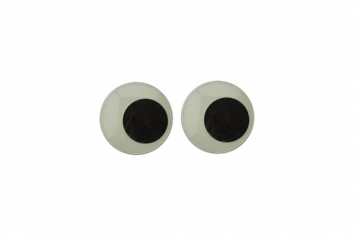 Глазки для игрушек, круглые, с бегающими зрачками, 8 мм/упак.100+/-2 шт, цв. -черно-белые - купить в Новомосковске. Цена: 28.86 руб.