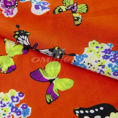 Плательная ткань "Софи" 7.1, 75 гр/м2, шир.150 см, принт бабочки - купить в Новомосковске. Цена 241.49 руб.