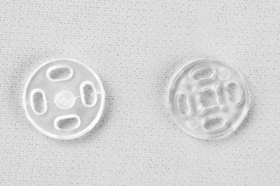 Кнопки пришивные пластиковые 11,5 мм, блистер 24шт, цв.-прозрачные - купить в Новомосковске. Цена: 59.44 руб.