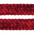 Тесьма с пайетками 3, шир. 35 мм/уп. 25+/-1 м, цвет красный - купить в Новомосковске. Цена: 1 321.65 руб.
